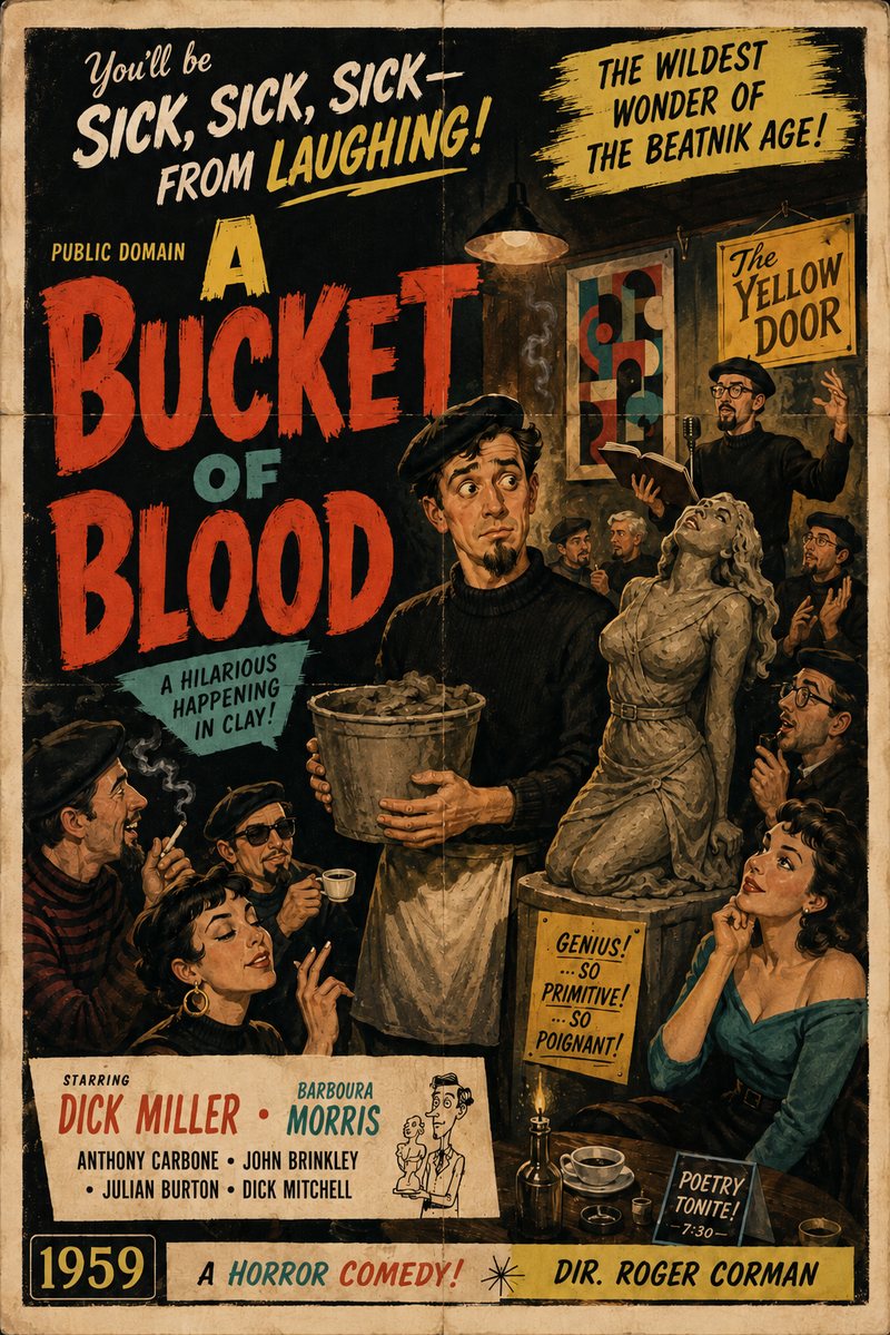 A Bucket of Blood (1959) poster