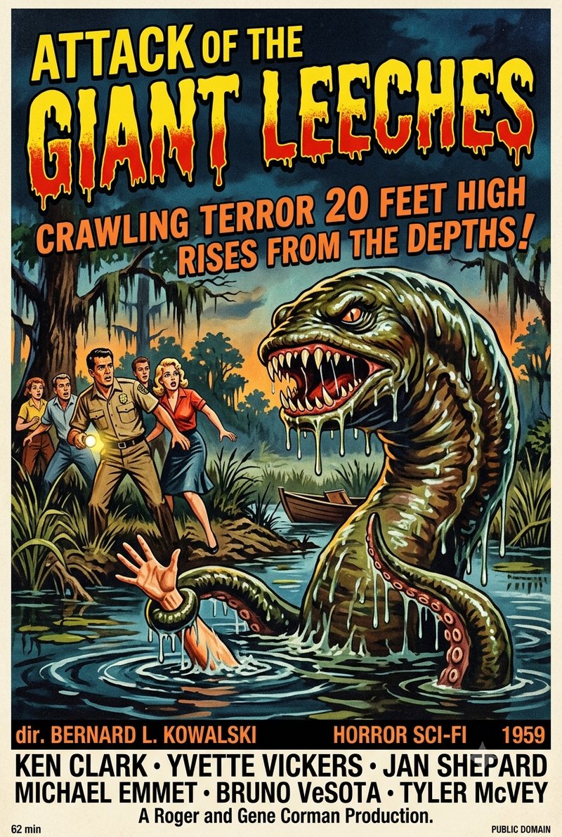 Attack of the Giant Leeches (1959) poster