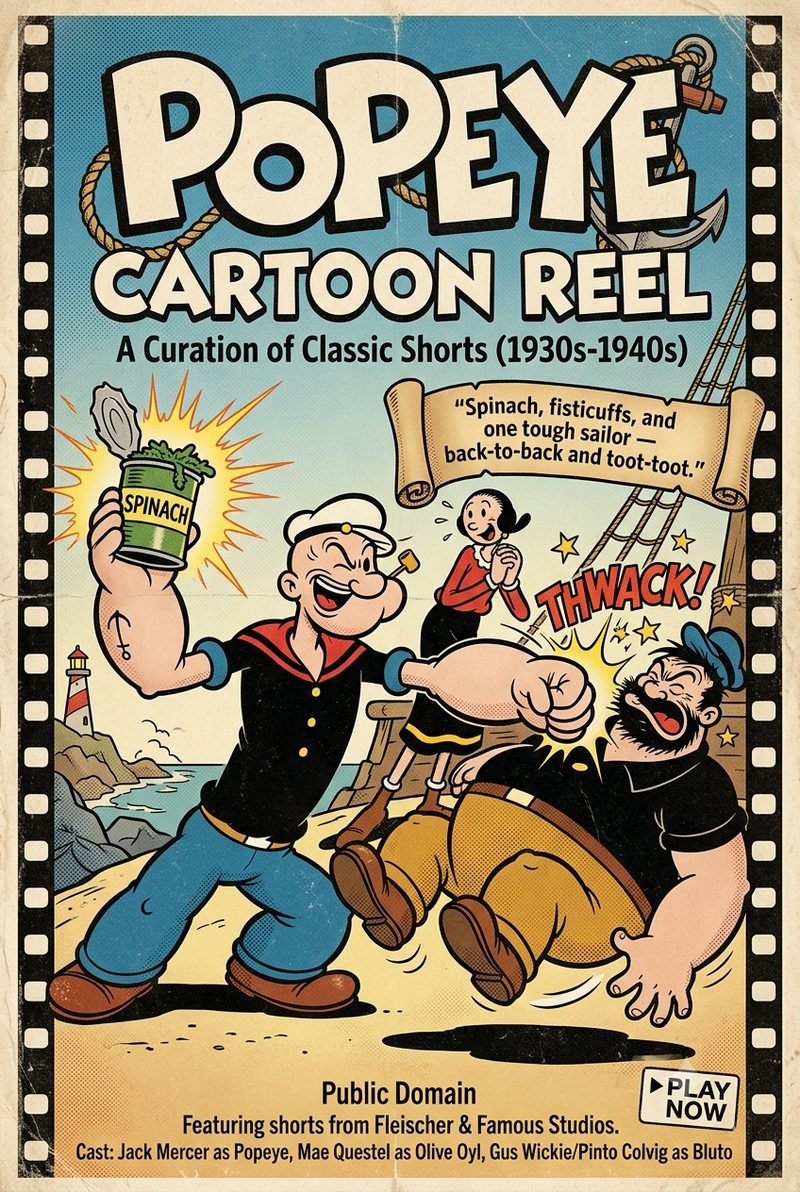 Popeye Cartoon Reel (1930s–40s) poster