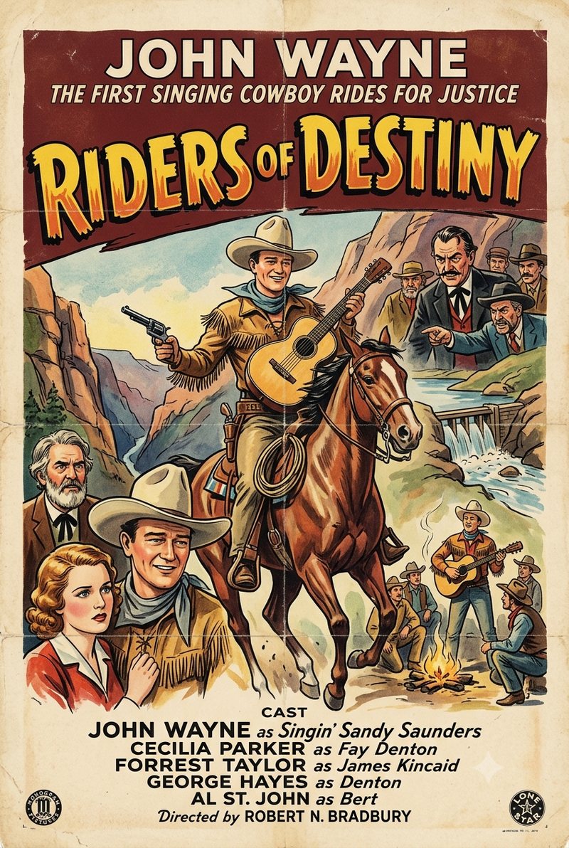 Riders of Destiny (1933) poster