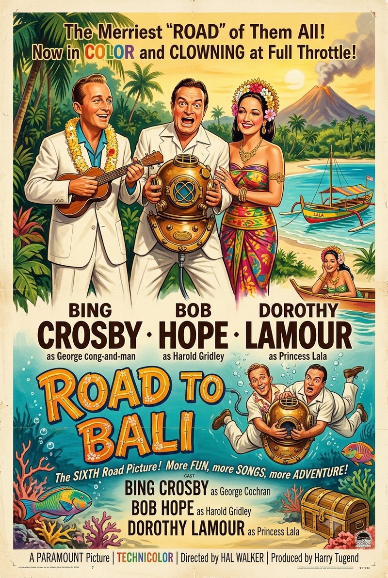 Road to Bali (1952) poster