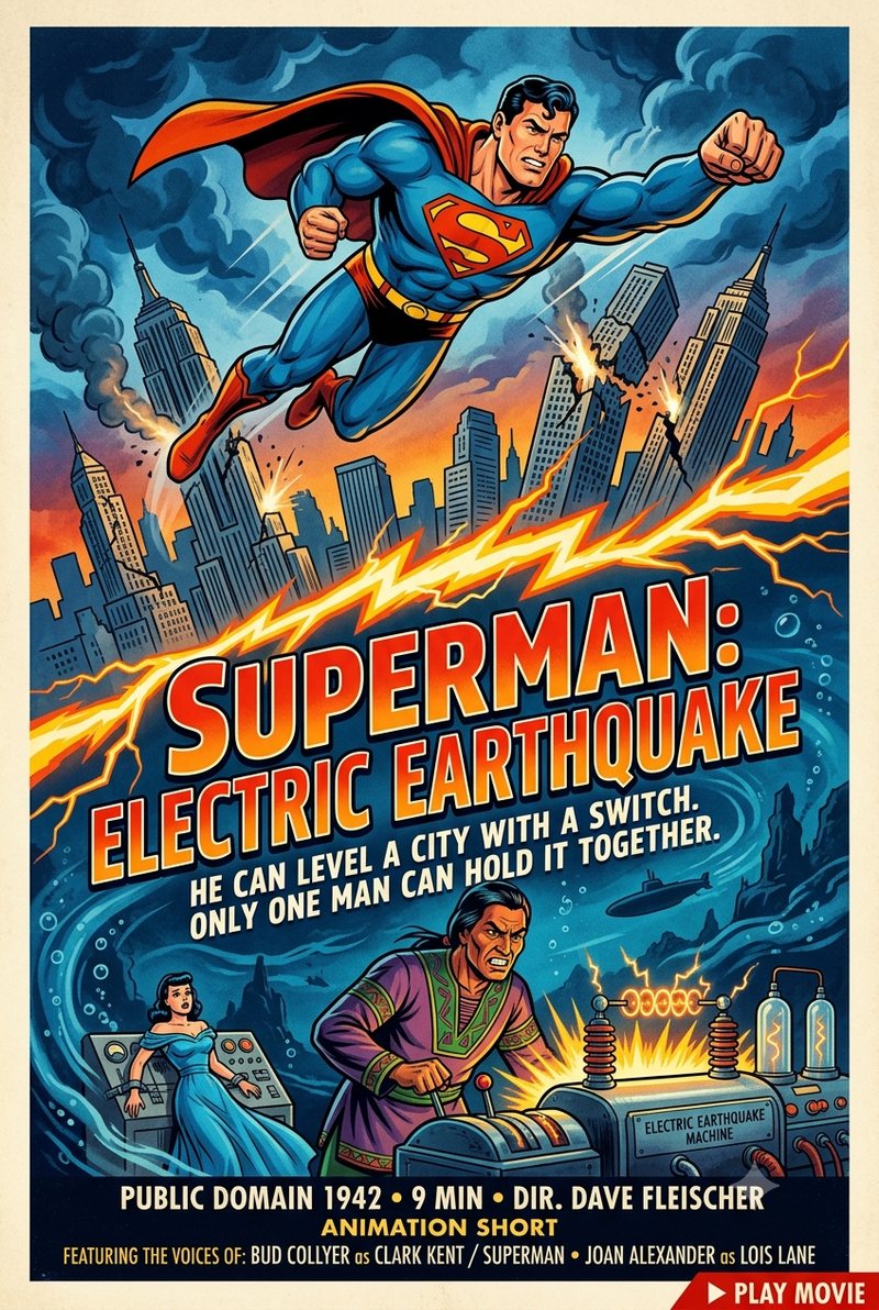 Superman: Electric Earthquake (1942) poster