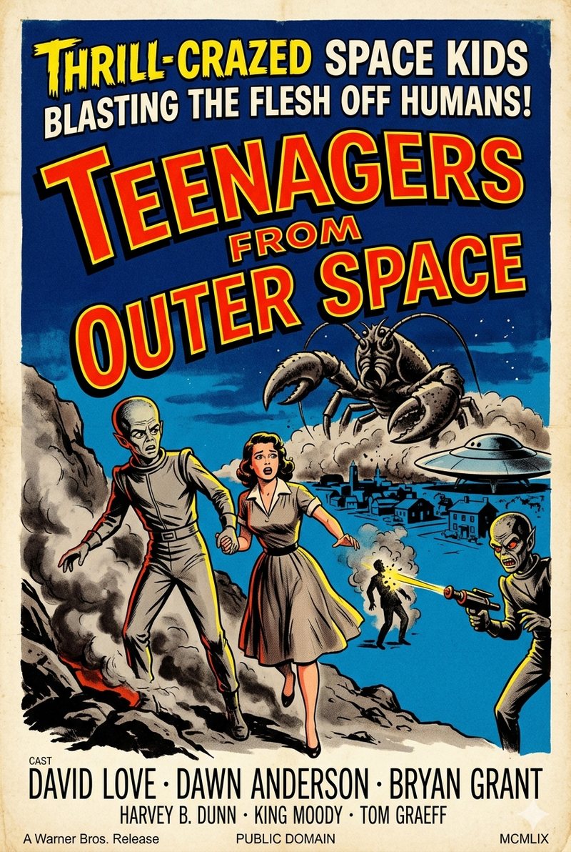 Teenagers from Outer Space (1959) poster