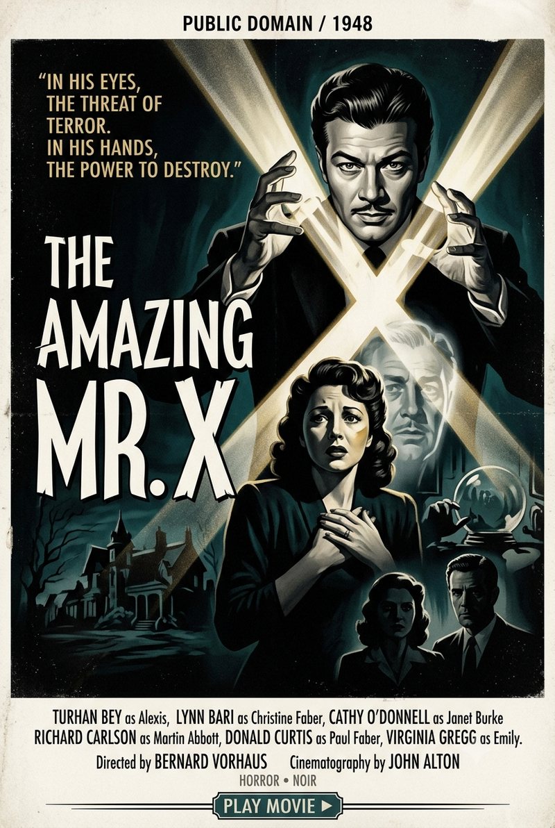 The Amazing Mr. X (1948) poster