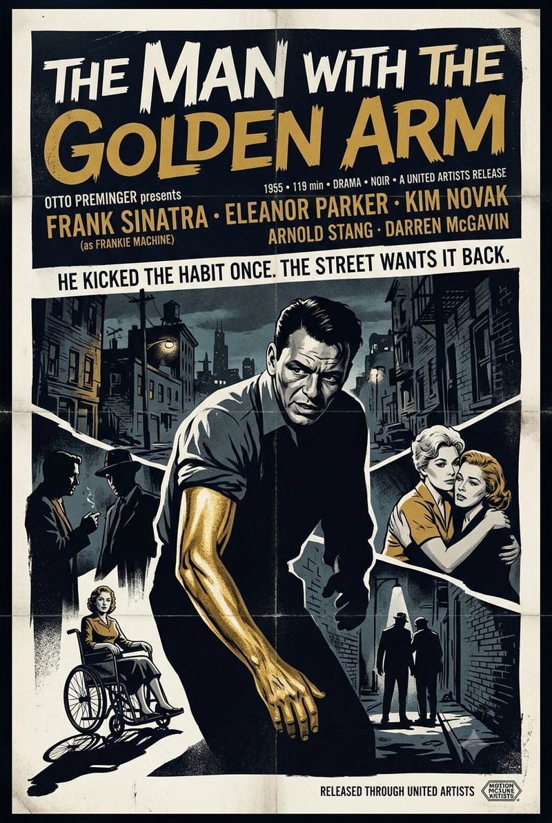The Man with the Golden Arm (1955) poster