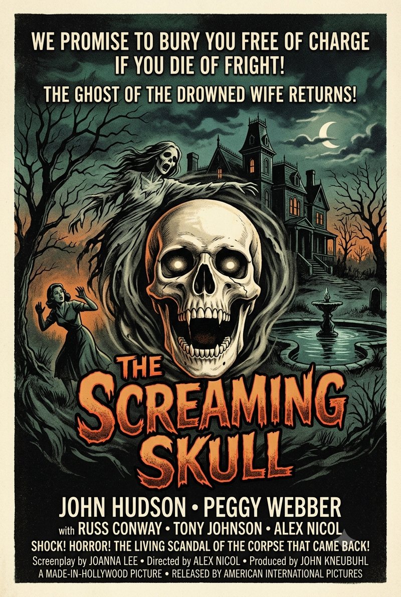 The Screaming Skull (1958) poster