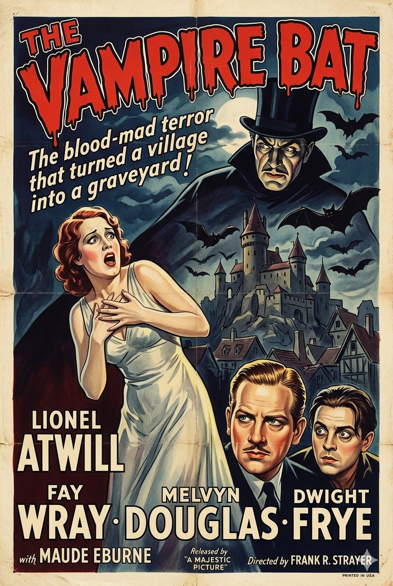 The Vampire Bat (1933) poster