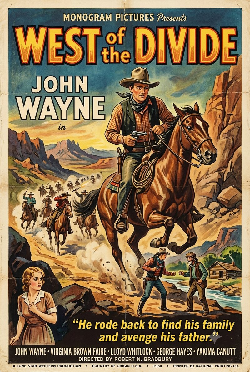 West of the Divide (1934) poster